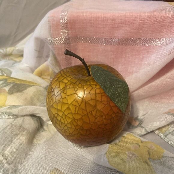 Vintage 5 Piece Wooden/Glass/ceramic Vegetable & Fruit Set With Metal Bowl - Picture 12 of 16